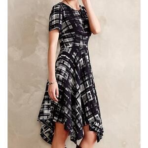 Corey Lynn Calter Anthropologie NWOT Size 4 Small Black Plaid Dress Western
